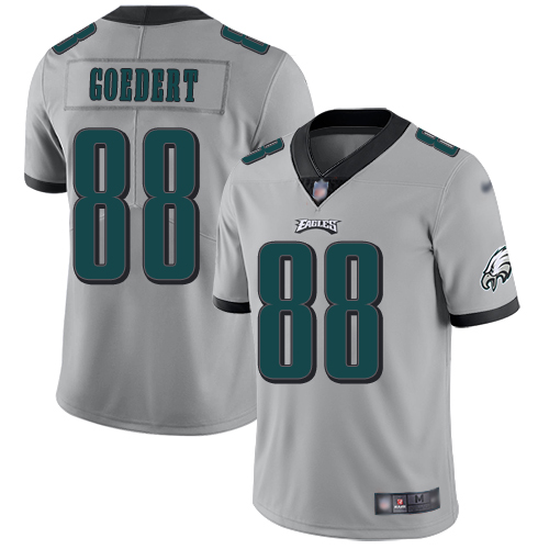 Men Philadelphia Eagles #88 Dallas Goedert Limited Silver Inverted Legend NFL Jersey Football